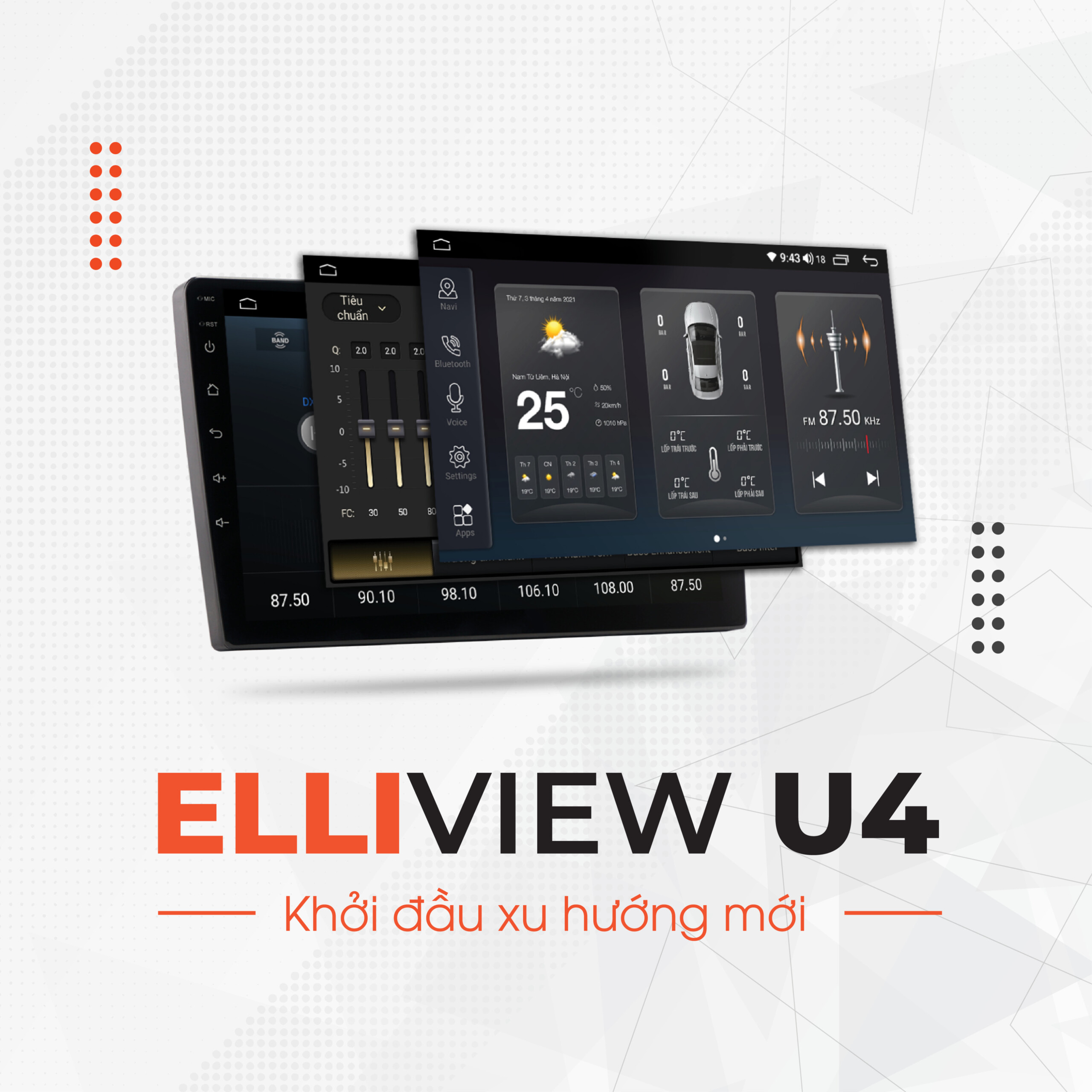 Slider Màn hình android icar elliview u4 Slider Màn hình android icar elliview u4