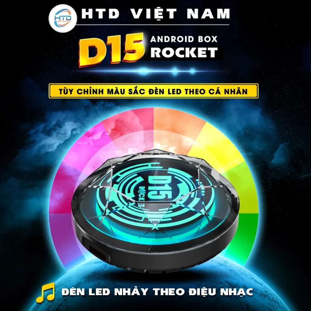 android box d15 rocket den led tuy chinh