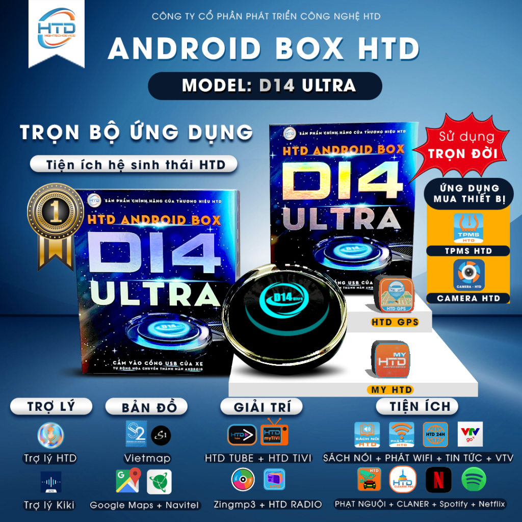 ANDROID BOX HTD D14 ULTRA 9 andriod box cho o to d14 ultra tinh nang