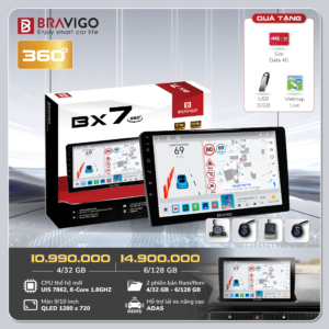 Trang chủ 58 màn hình thông minh android ô tô bravigo BX7 Hoàng Vũ Auto 47 BMT đắk lắk