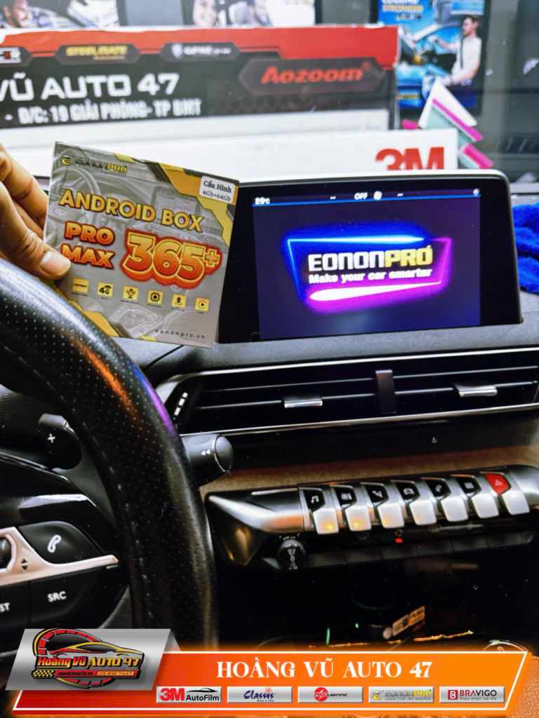 Peugeot 3008 lắp đặt android box eononpro 365+